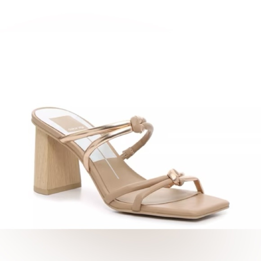 Dolce Vita Parris Sandal in Nude/Taupe and Gold